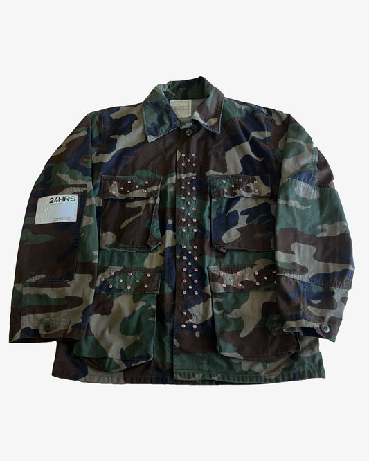 'DEVIANTS' STUDDED CAMO FIELD JACKET