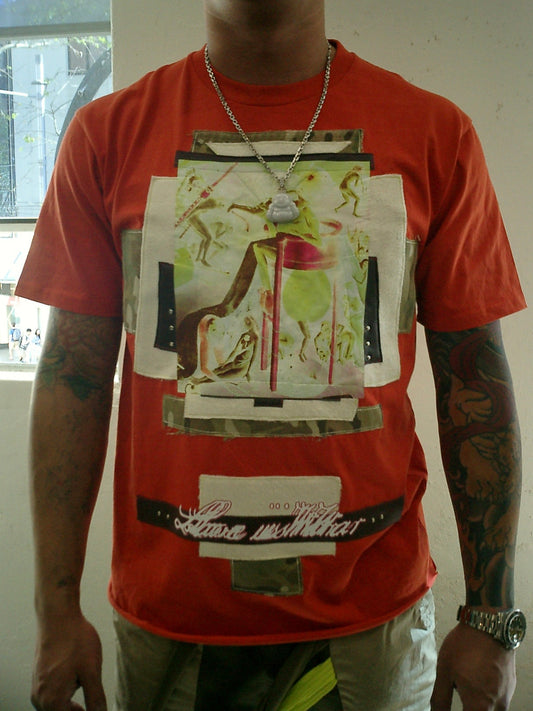 ORANGE HELLSCAPE COLLAGE TEE