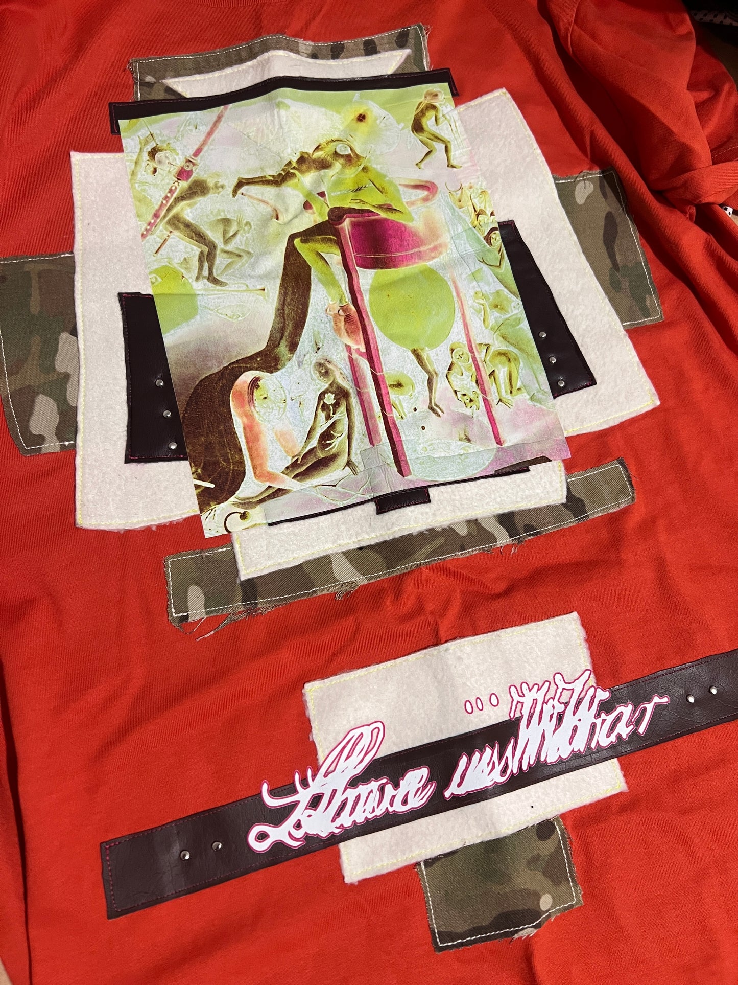 ORANGE HELLSCAPE COLLAGE TEE