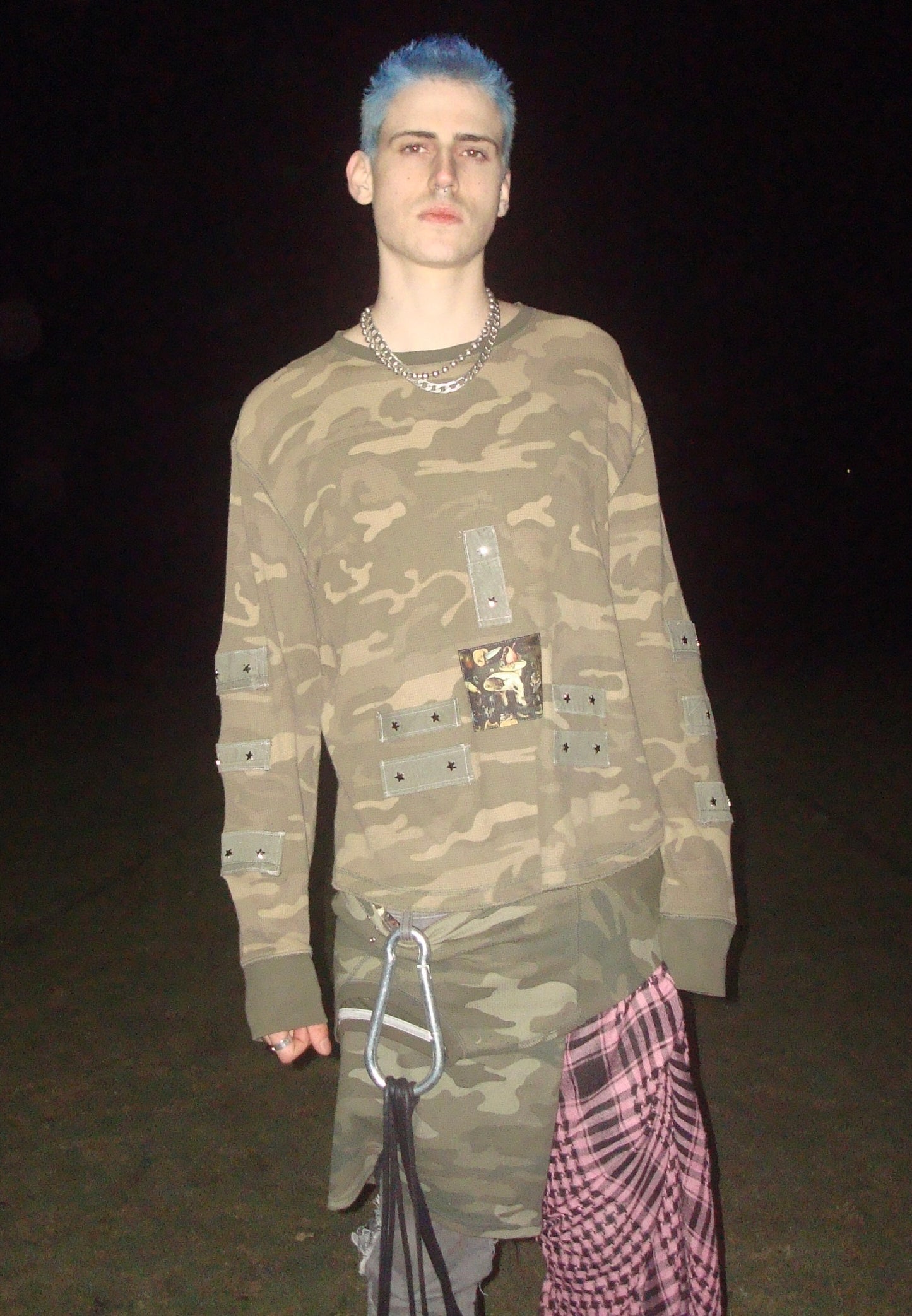 STUDDED STARS CAMO THERMAL LONGSLEEVE