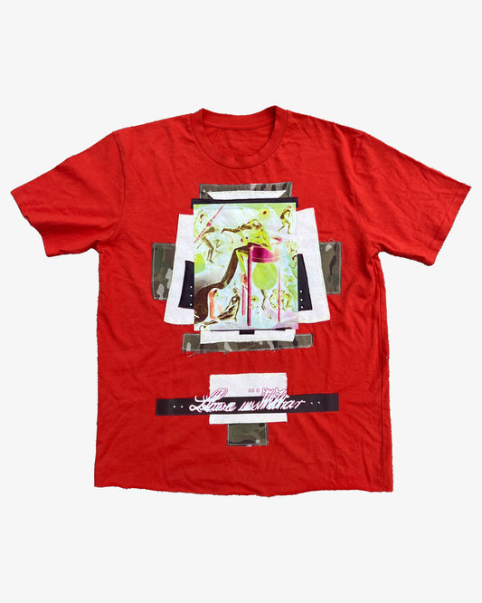 ORANGE HELLSCAPE COLLAGE TEE