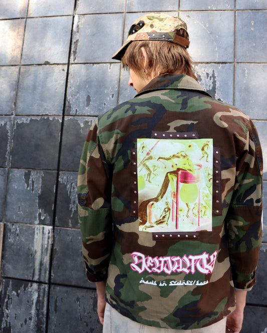 'DEVIANTS' STUDDED CAMO FIELD JACKET