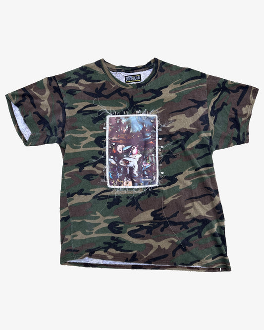 HELLSCAPE SAFETY PIN CAMO TEE