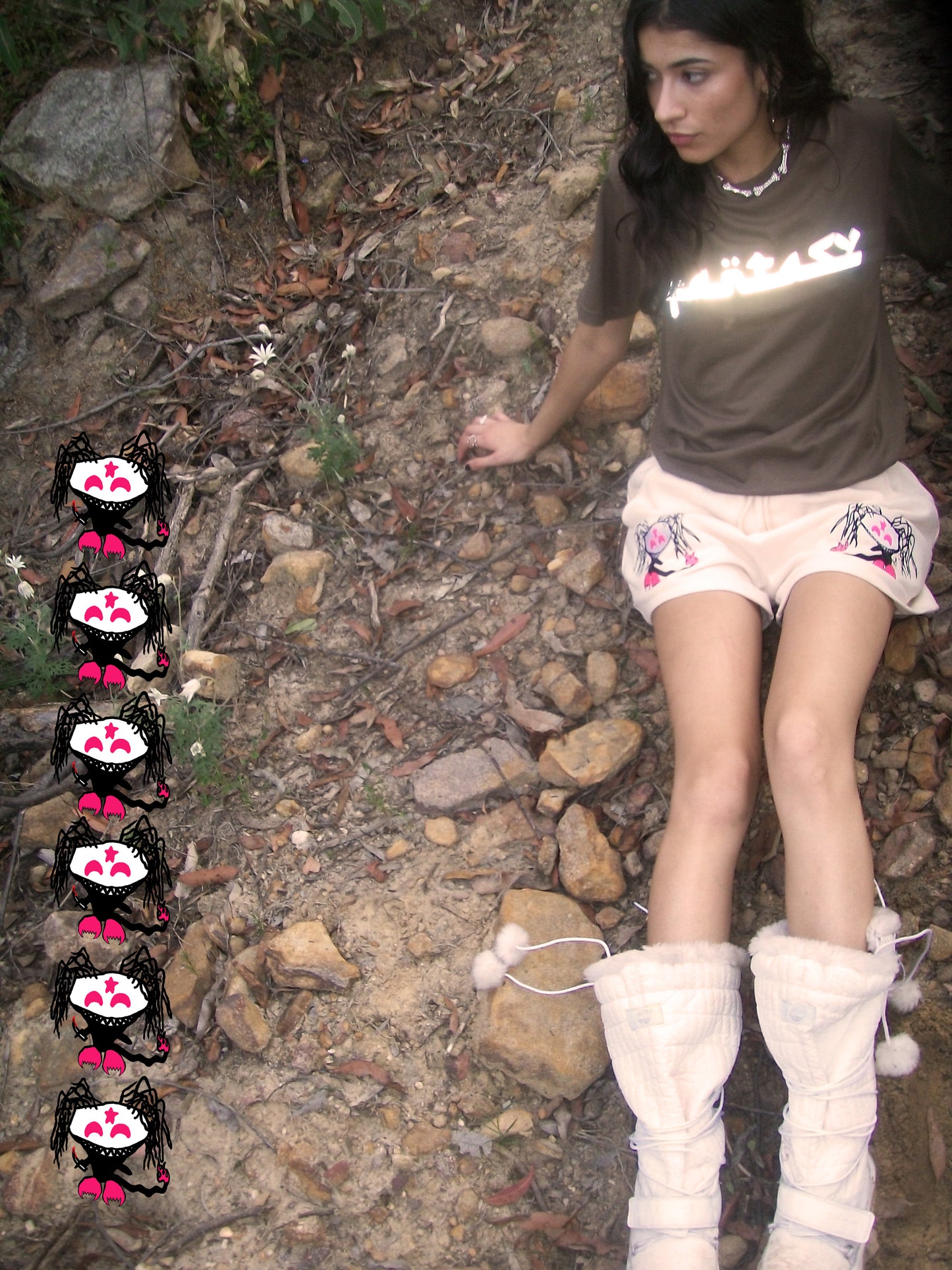 FANTASY 3M EMBROIDERED TEE CHOCOLATE